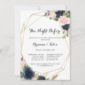 Winter Goud Bloemenavond voor repetitie diner Kaart (Voorkant)