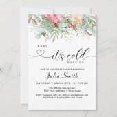 Winter Greenery Baby is buiten koud Kaart (Voorkant)