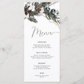 Winter Greenery Bouquet Menu (Voorkant)
