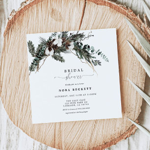 Winter Greenery Bouquet Vrijgezellenfeest Kaart
