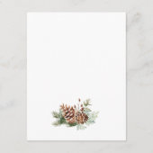 Winter Greenery Cartes Mariage de vacances (Dos)