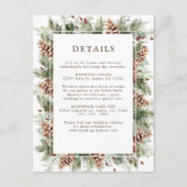 Winter Greenery Cartes Mariage de vacances (Devant)