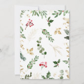 Winter Greenery Couples Shower Invitations Kaart (Achterkant)