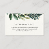 Winter Greenery en Black Plays Enclosure Card Informatiekaartje (Voorkant)