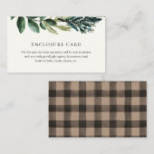 Winter Greenery en Play Enclosure Card Informatiekaartje (Voorkant / Achterkant)