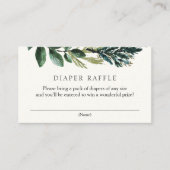 Winter Greenery en Pset Diaper Raffle Enclosure Informatiekaartje (Voorkant)