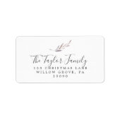Winter Greenery Family Return Address Label (Voorkant)