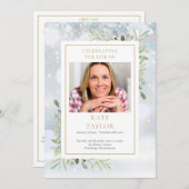 Winter Greenery Funeral Order of Service Programme Programma (Voorkant / Achterkant)