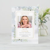 Winter Greenery Funeral Order of Service Programme Programma (Staand voorkant)