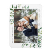 Winter Greenery | Holiday Photo Magnet Magneet (Verticaal)