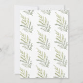 Winter Greenery Invitation Baby shower virtuel (Dos)