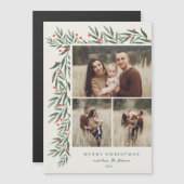 Winter Greenery Ivory 3 Foto Kerstmis (Voorkant / Achterkant)