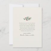 Winter Greenery Ivory Foto: Petite Feestdagenkaart (Achterkant)