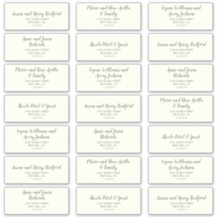 Winter Greenery Ivory Wedding Guest Adresetiketten Sticker