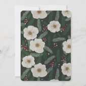 Winter Greenery Krans Red Bow Vrijgezellenfeest Kaart (Achterkant)