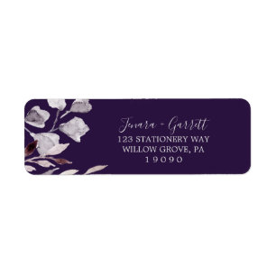 Winter Greenery Label Plum Return