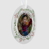 Winter greenery Memorial Fotoversiering Ornament (voorkant)