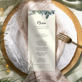 Winter Greenery | Menu Ivory Wedding Dinner