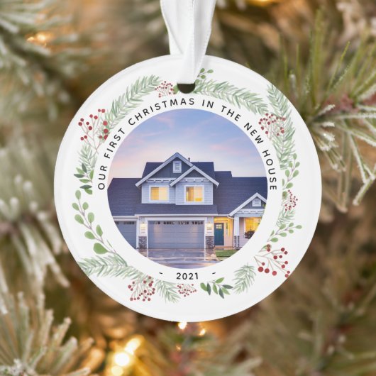 Winter greenery New House Foto Ornament (Boom)