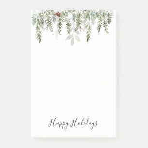 Winter Greenery Pine Cone Feestdagen Notes