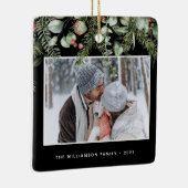 Winter Greenery | Pine en Berries 2 Fotovakantie Keramisch Ornament (Rechts)