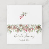 Winter Greenery Pine Red Berry kerstbruiloft (Buitenkant ongevouwen)