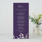 Winter Greenery | Plum Wedding Dinner Menu (Staand voorkant)
