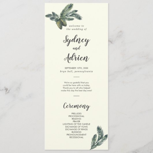 Winter Greenery | Programma Ivory Wedding (Voorkant)