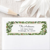 Winter Greenery Return Address Etiket (Insitu)