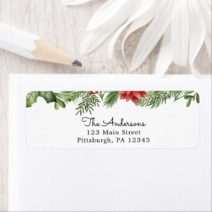 Winter Greenery Return Address Etiket