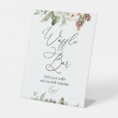 Winter Greenery Waffle Bar Pedestal Sign Reclamebord Met Voetstuk (Voorkant)