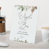 Winter Greenery Waffle Bar Pedestal Sign Reclamebord Met Voetstuk (Insitu)