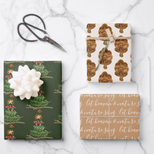 Winter Greenery Waterverf kerstboom Inpakpapier Vel