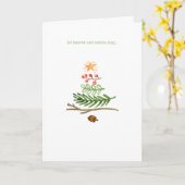 Winter Greenery Waterverf kerstboom Kaart (Gele Bloem)