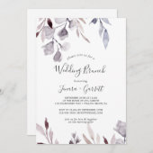 Winter Greenery Wedding Brunch Kaart (Voorkant / Achterkant)