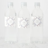 Winter Greenery Wedding Waterfles Etiket (Flessen)