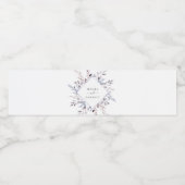 Winter Greenery Wedding Waterfles Etiket (Enkel label)