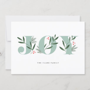 Winter Greens Joy Holiday Kaarten