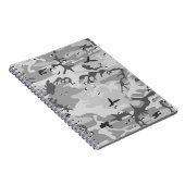 Winter Grijze Camouflage Notitieboek (Rechterzijde)