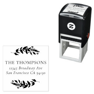 Winter groen adres zelf inkt rubberen stempel