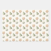 Winter Groen Gingerbread Kerstmis Inpakpapier Vel (Voorkant 2)
