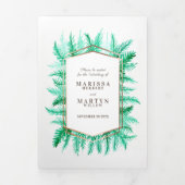 Winter groenblijvende dennenfoto winterbruiloft drieluik programma (Cover)