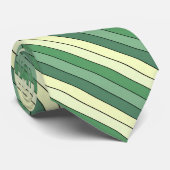 Winter Groene Gele Strepen Op Waterverf Papier Stropdas (Opgerold)