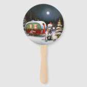 Winter Grote Deen Caravan Kerstavontuur Handwaaier (Voorkant)