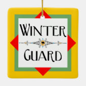 Winter Guard Gold Block Keramisch Ornament (Achterkant)