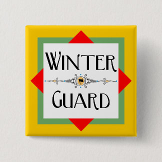 Winter Guard Gold Block Vierkante Button 5,1 Cm