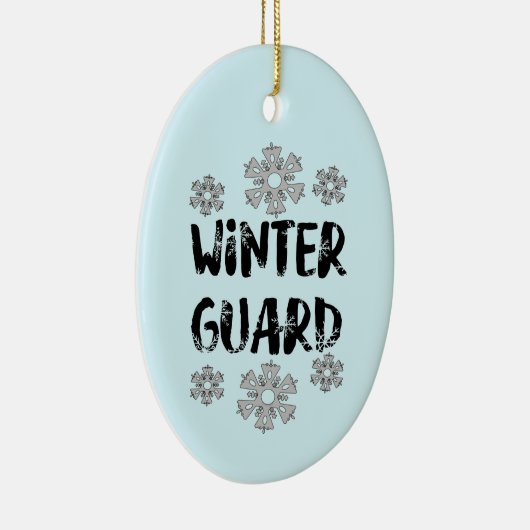 Winter Guard Snowflake Keramisch Ornament (Rechts)
