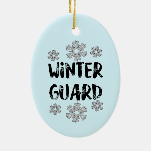 Winter Guard Snowflake Keramisch Ornament (Achterkant)