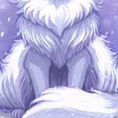 Winter Guardian : Snowy Arctic Fox Canvas Afdruk