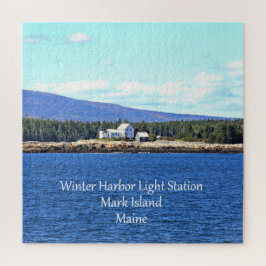 Winter Harbor Light Station Jigzaag Puzzle Legpuzzel